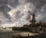 RUISDAEL, Jacob Isaackszon van The Windmill at Wijk bij Duurstede af oil painting picture wholesale